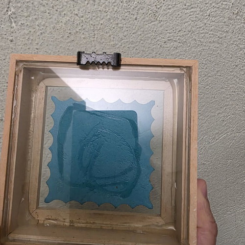 Small decorative frame new with 3D effect and wooden frame