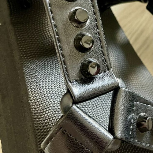 Goth alternative flatform sandals new with studs black size 38