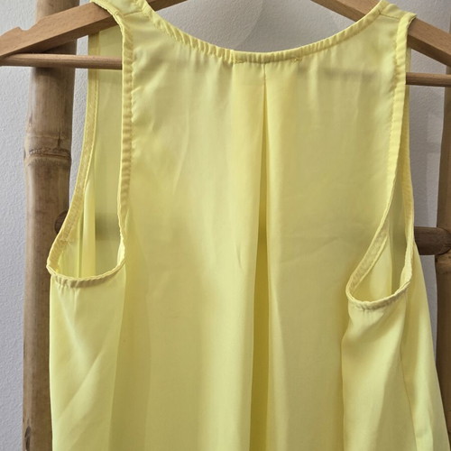 Lipsy London Asymmetric Yellow One Size Top Like New