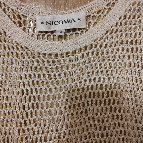 Top with sequins and good thread new, white and beige