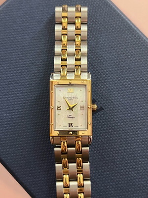 Raymond Weil wristwatch 17mm mother of pearl new