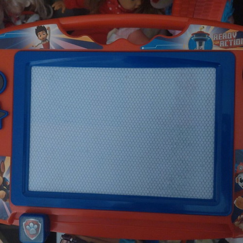 Paw Patrol Magnetic Drawing Board used with pen and stamps