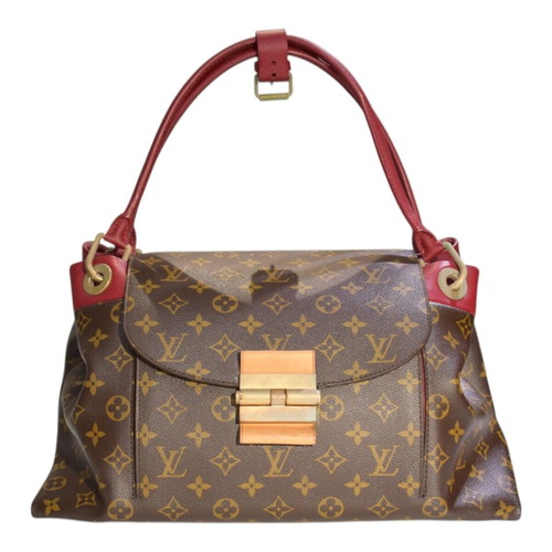 Louis Vuitton Olympe shoulder bag used, Monogram canvas and Aurore leather