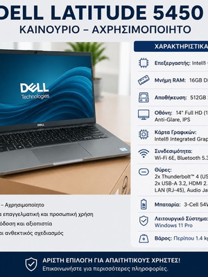 Dell Latitude 5450 laptop new, unused with Intel Core Ultra 7