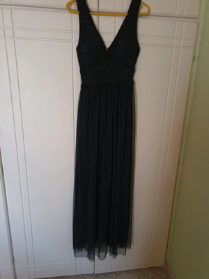 Официална дамска рокля нова, размер small, черна макси