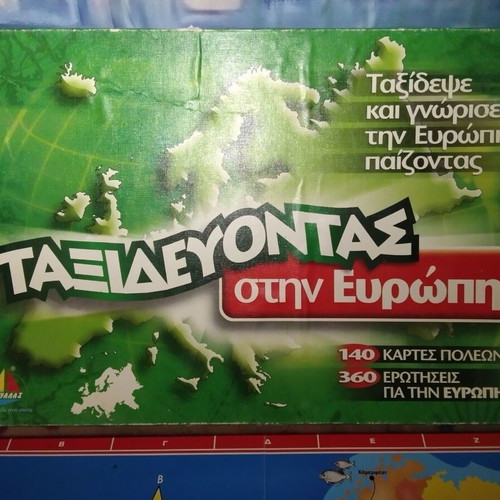 Traveling in Europe board game used by Desyllas Games