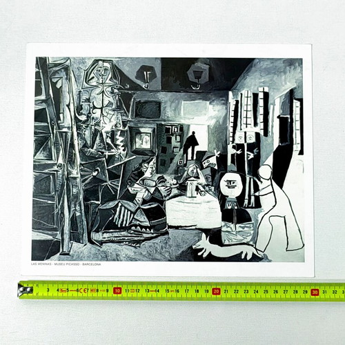 Pablo Picasso Las Meninas art print used, black and white