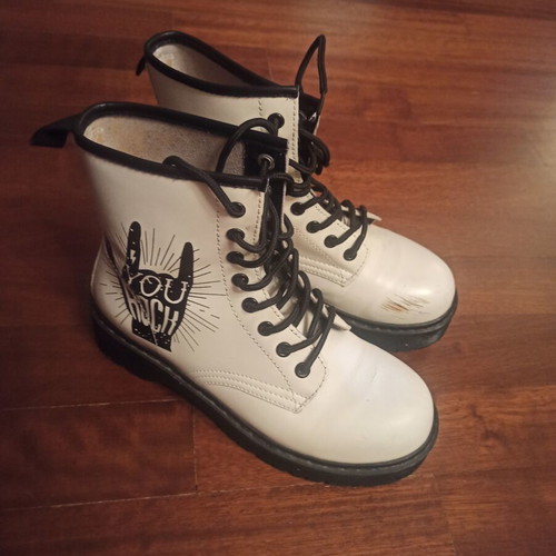 Women's ankle boots used, size 38, white