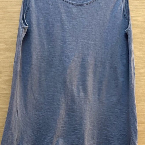 Envy cotton t-shirt size M new, blue navy with back opening