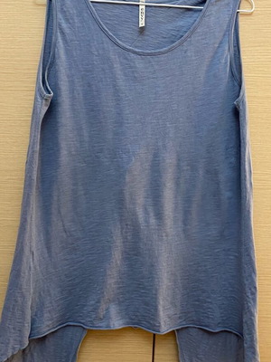 Envy cotton t-shirt size M new, blue navy with back opening