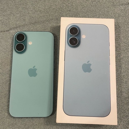 iPhone 16 128GB like new, turquoise with box