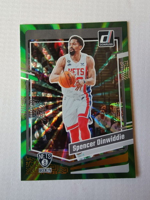 Κάρτα Spencer Dinwiddie Holo Green Laser 2023-24 Panini-Donruss καινούργια