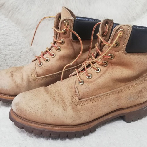Timberland boots used, brown and yellow, size 44