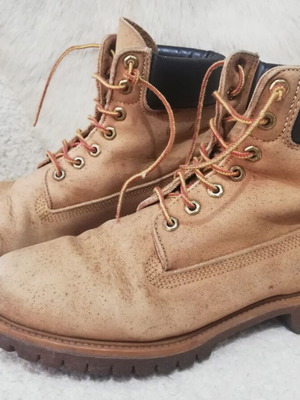 Timberland boots used, brown and yellow, size 44