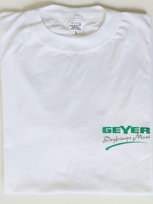 Geyer T-shirt white short sleeve size L new