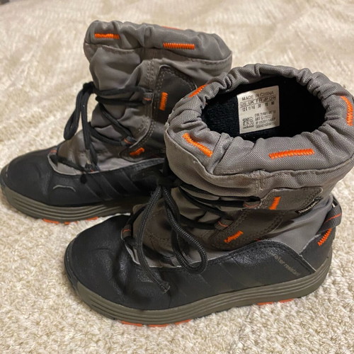 Adidas waterproof boots used, size 30, black and grey