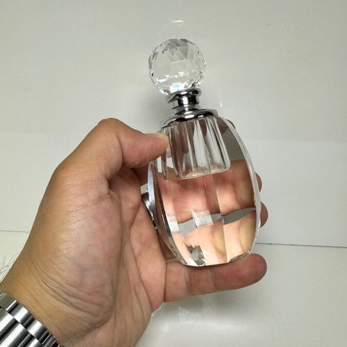 Vintage faceted crystal perfume bottle