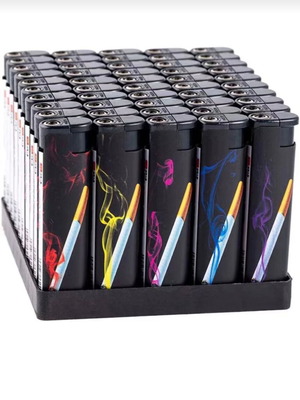 Windproof lighters pack of 50, various colors