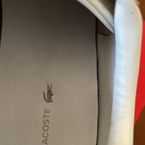 Lacoste sneakers size 39 used, white