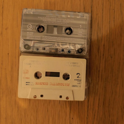 Aerosmith and Scorpions cassette tapes used