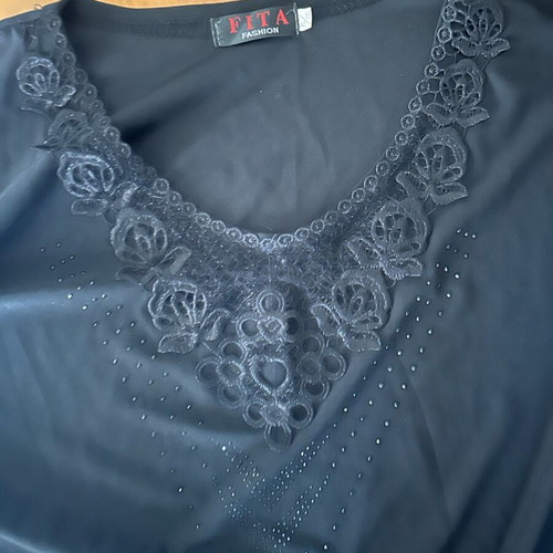 Long-sleeve blouse XL black like new