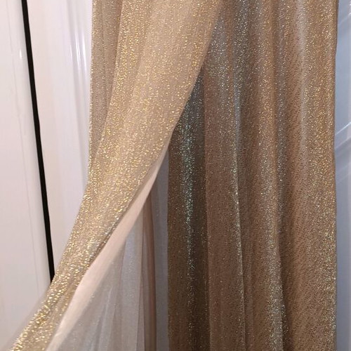 Official long dress new, gold color, fits small-medium