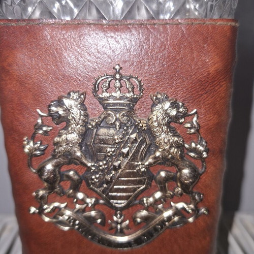 Whiskey bottle with aristocratic crest