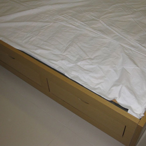 Bedroom set 160x200 with two nightstands, solid oak, new