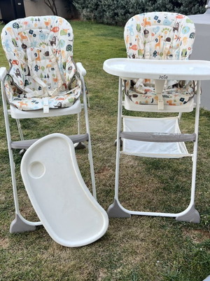Joie Mimzy Snacker high chair, alphabet print, pack of 2