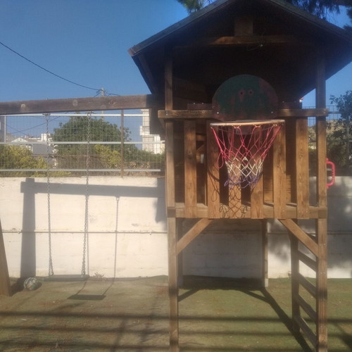 Treehouse used, with swing, ladder and handles