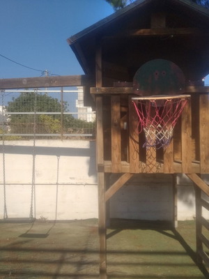Treehouse used, with swing, ladder and handles