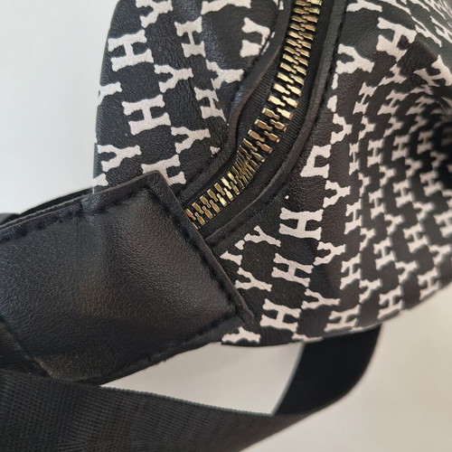 Children's waist bag like new, black with bee print