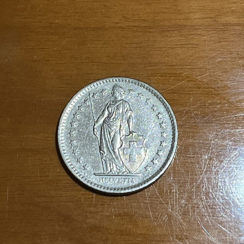 2 Francs 1975 Swiss collectible coin