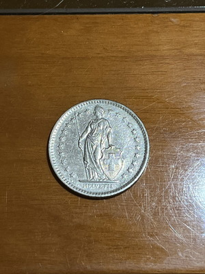 2 Francs 1975 Swiss collectible coin