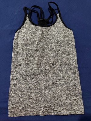 Sports top with reinforcement like new, size S, gray