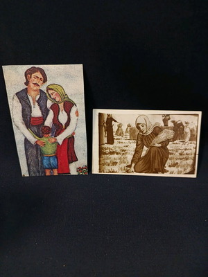 Lot of 2 Greek postcards from the 1950s like new