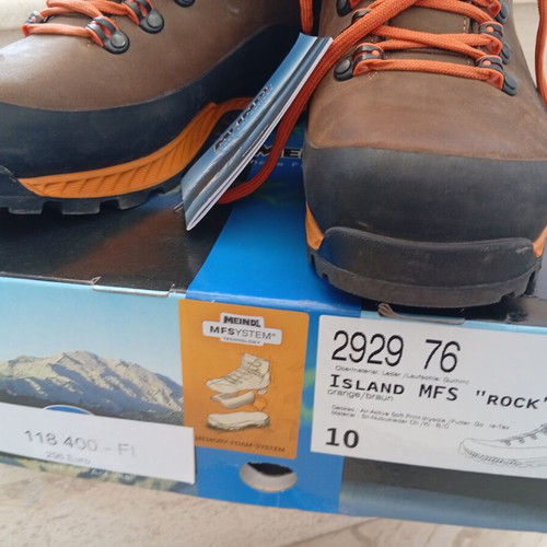 Meindl Island MFS Rock+ hiking boots, brown orange