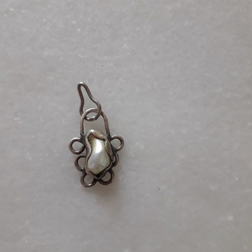 Silver pendant and ring set used