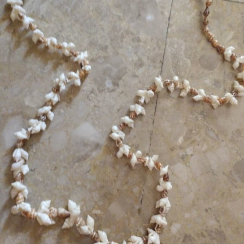 Necklace with shells like new, beige
