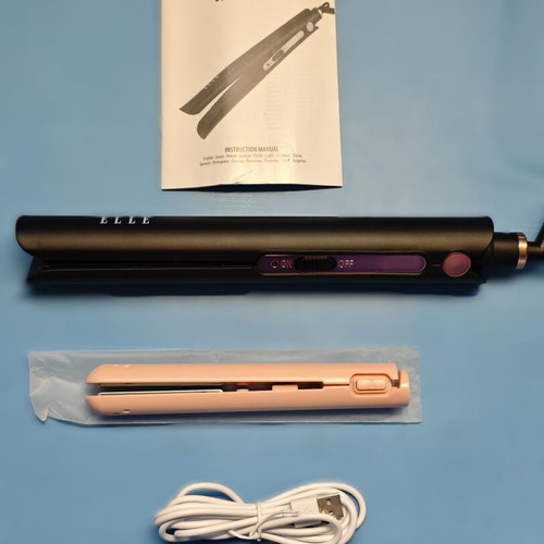 Elle hair straightener new with gift mini travel straightener