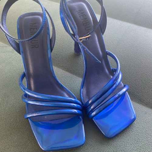 Menbur Royal Blue women's sandals new, size 37