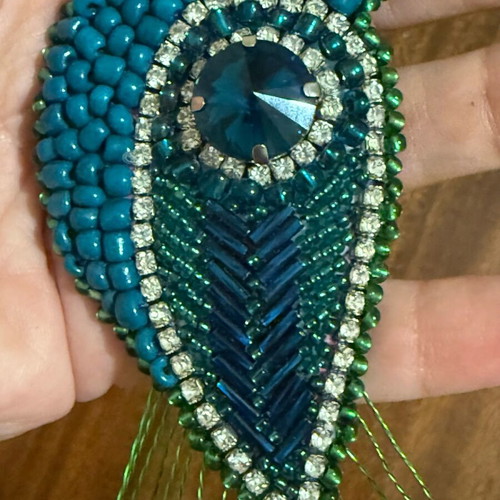 Handmade colorful brooch new with intricate patterns