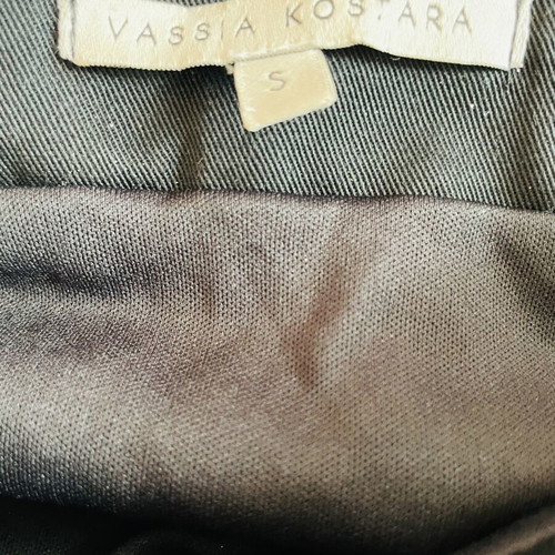 Vassia Kostara long skirt with sequins like new, black and gold