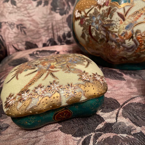 Royal Satsuma set handpainted vintage porcelain