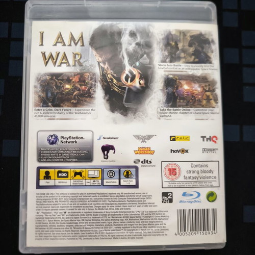 Warhammer 40,000: Space Marine PS3 game