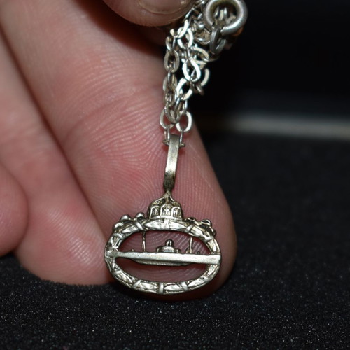 Silver U-Boat German Navy pendant used, silver 800
