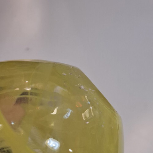 Yellow Glass Tealight Holder by Anna Ehrner for Kosta Boda, 1990s used
