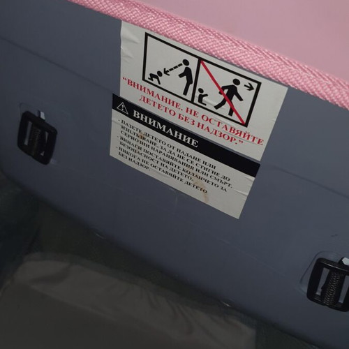 Lorelli Gusto baby high chair with 5-point safety harness, pink cover