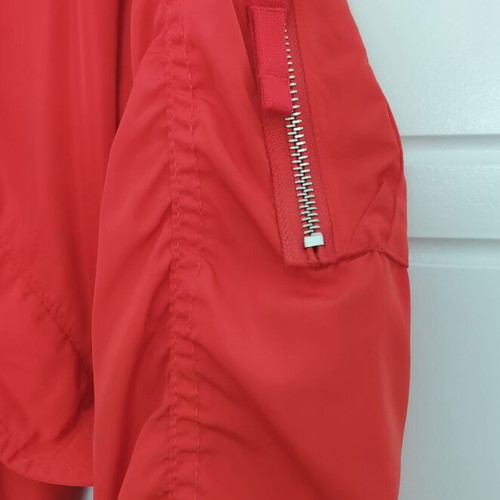 Bershka bomber lightweight summer jacket, red, size L