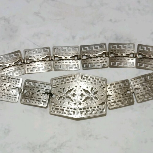 Silver plated Boho-Ethnic style vintage belt like new